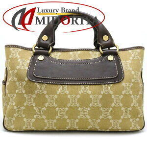 Celine Boogie Bag handbag macadam canvas leather Khaki Green brown